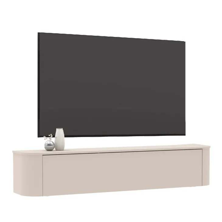 Mobile porta TV 180x37h cm 1 anta a ribalta beige cashmere Lucrezia