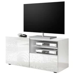 Mobile porta TV 122x57h cm 1 anta 1 cassetto bianco Paradise