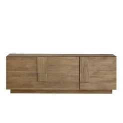 Mobile porta TV 182x63h cm 1 anta 2 cassetti moderno rovere scuro Alvarez