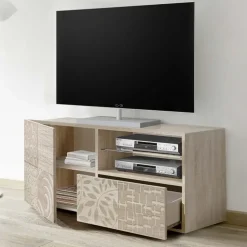 Mobile porta TV 122x57h cm 1 anta 1 cassetto rovere samoa Paradise