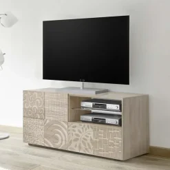 Mobile porta TV 122x57h cm 1 anta 1 cassetto rovere samoa Paradise