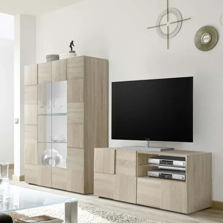 Mobile porta TV 122x57h cm 1 anta moderno rovere samoa Obsession