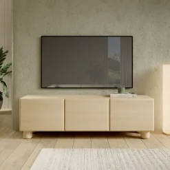 Mobile porta TV 150x47h cm 3 ante a ribalta soggiorno rovere chiaro Mellow
