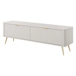 Mobile porta TV 163x51h cm 2 ante beige cannettato Ramis