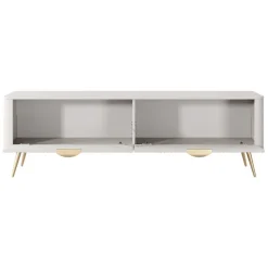 Mobile porta TV 163x51h cm 2 ante beige cannettato Ramis