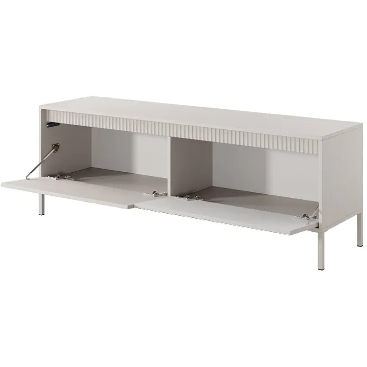 Mobile porta TV 154x54h cm 2 ante beige cannettato Ciar