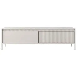 Mobile porta TV 187x54h cm 2 ante beige cannettato Ciar