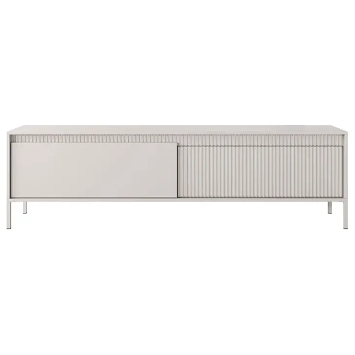 Mobile porta TV 187x54h cm 2 ante beige cannettato Ciar
