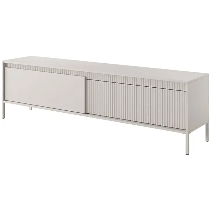 Mobile porta TV 187x54h cm 2 ante beige cannettato Ciar