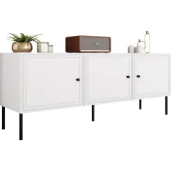 Mobile porta TV 151x60h cm 3 ante bianco opaco Stark