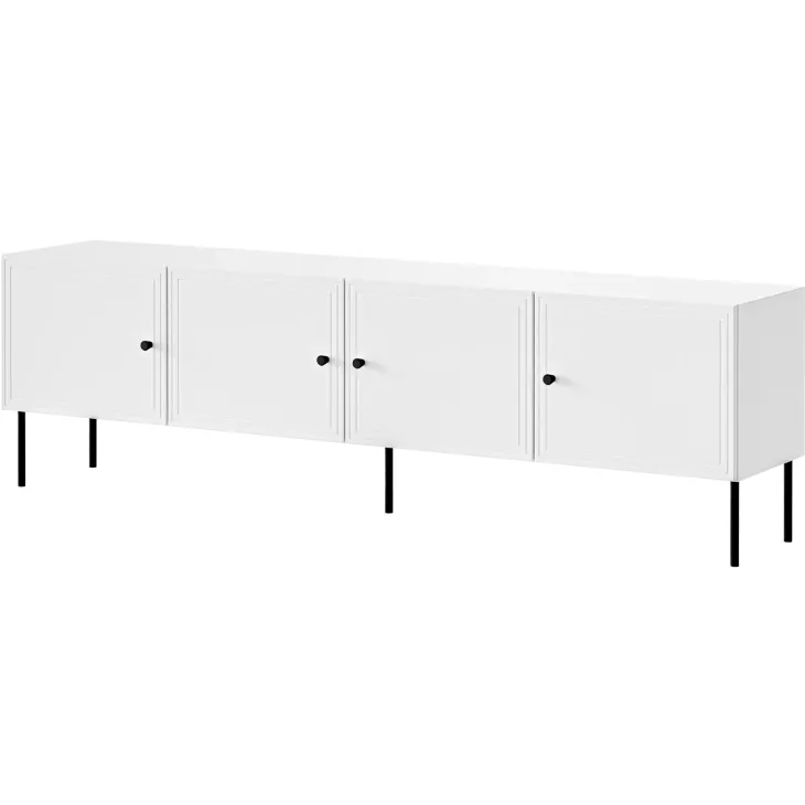 Mobile porta TV 201x60h cm 4 ante bianco opaco Stark