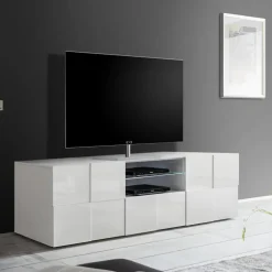 Mobile porta TV 181x57h cm 2 ante bianco lucido Obsession