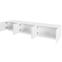Mobile porta TV 244x46h cm 6 ante bianco lucido Zenzero Gihome®
