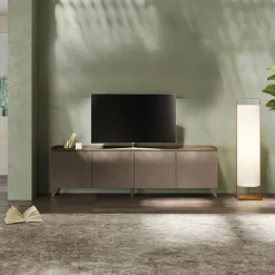 Mobile porta TV 241x72h cm 4 ante bronzo rovere scuro Jonson