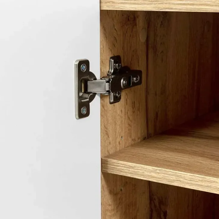 Mobile porta TV 201x52h cm 4 ante cannettato quercia Essence