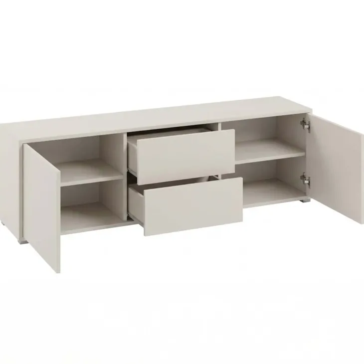 Mobile porta TV 141x50h cm 2 ante 2 cassetti beige cashmere Eindhoven