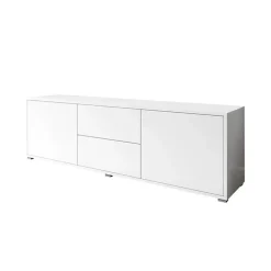 Mobile porta TV 141x50h cm 2 ante 2 cassetti bianco Eindhoven