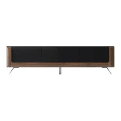 Mobile porta TV 200x52h cm 2 ante 1 cassetto noce nero lucido Jumbo