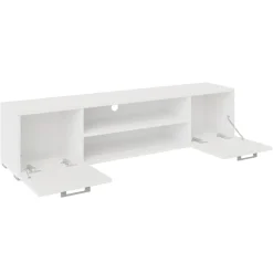 Mobile porta TV 156x36h cm 2 ante design moderno bianco Pastello
