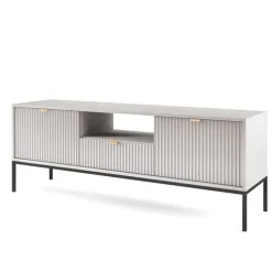 Mobile porta TV 154x56h cm 2 ante moderno soggiorno grigio Alisa