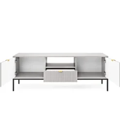 Mobile porta TV 154x56h cm 2 ante moderno soggiorno grigio Alisa