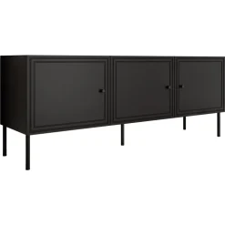 Mobile porta TV 151x60h cm 3 ante nero opaco Stark