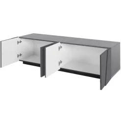Mobile porta TV 163x46h cm 4 ante ossido Zenzero Gihome®