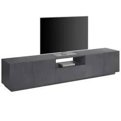 Mobile porta TV 220x46h cm 4 ante ossido Candia Gihome®