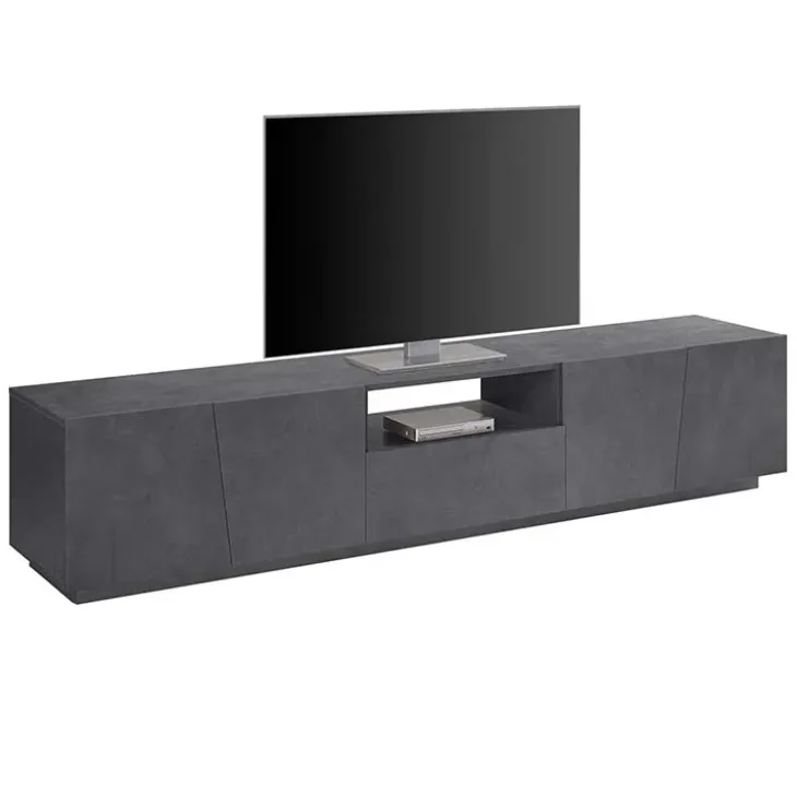 Mobile porta TV 220x46h cm 4 ante ossido Candia Gihome®