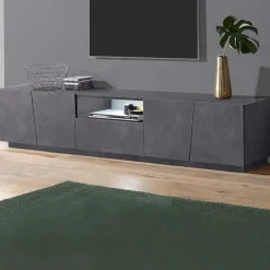 Mobile porta TV 220x46h cm 4 ante ossido Candia Gihome®