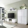 Mobile porta TV 139x44h cm 2 ante soggiorno bianco lucido Spirit