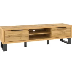 Mobile porta TV 180x50h cm 2 ante soggiorno quercia nero Petra