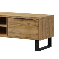 Mobile porta TV 180x50h cm 2 ante soggiorno quercia nero Petra