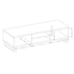 Mobile porta TV 180x50h cm 2 ante soggiorno quercia nero Petra