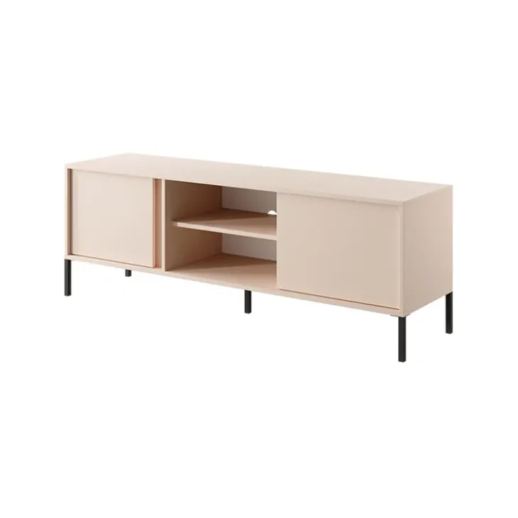 Mobile porta TV 153x54h cm 2 ante 2 vani moderno beige Melly