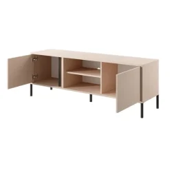 Mobile porta TV 153x54h cm 2 ante 2 vani moderno beige Melly
