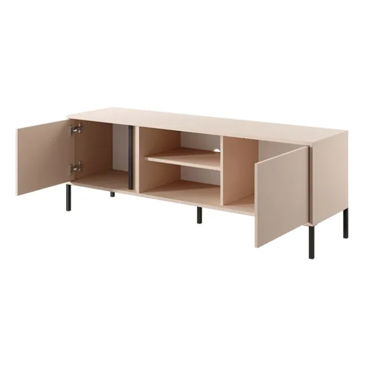 Mobile porta TV 153x54h cm 2 ante 2 vani moderno beige Melly