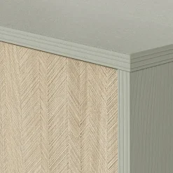 Mobile porta TV 158x52h cm 3 ante verde salvia rovere Myrta