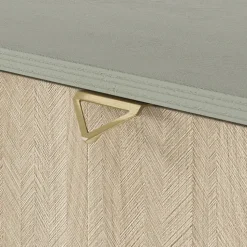 Mobile porta TV 158x52h cm 3 ante verde salvia rovere Myrta