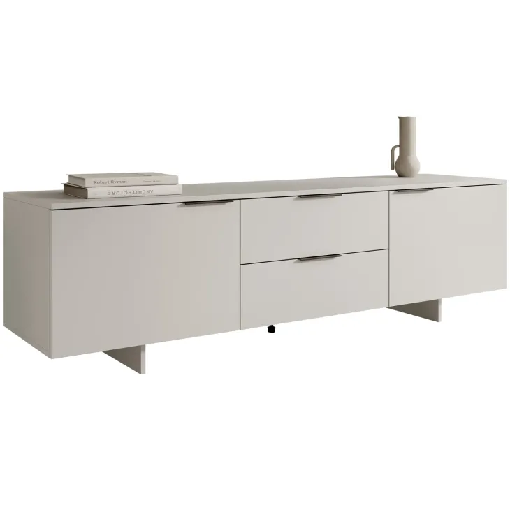 Mobile porta TV 180x55h cm 2 cassetti beige cashmere Stone