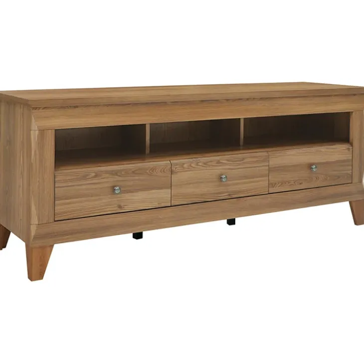 Mobile porta TV 156x64h cm 3 cassetti soggiorno rovere scuro Lucca