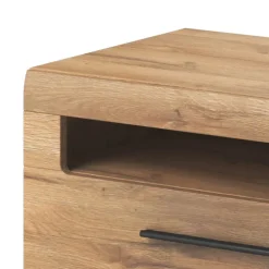 Mobile porta TV 160x52h cm 1 cassetto rovere nero Maiorca