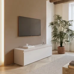 Mobile porta TV 138x40h cm con cassettone beige Sunset