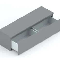 Mobile porta TV 138x40h cm con cassettone grigio scuro Sunset