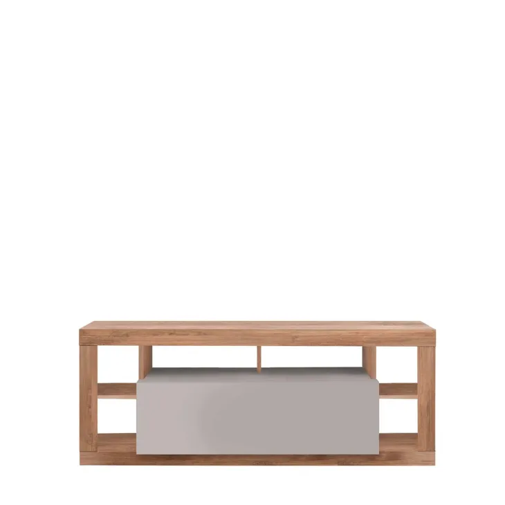 Mobile porta TV 172x66h cm con ribalta beige cashmere rovere scuro Trilogy