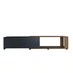 Mobile porta tv 122x40h cm estensibile e trasformabile in angolare noce antracite Venezia