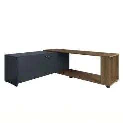 Mobile porta tv 122x40h cm estensibile e trasformabile in angolare noce antracite Venezia
