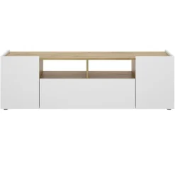 Mobile porta TV 142x44h cm legno rovere bianco Esteban