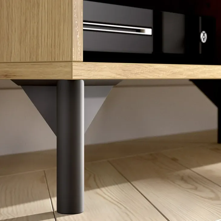 Mobile porta TV 164x49h cm legno rovere grafite German