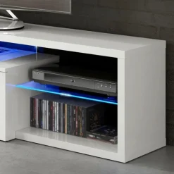 Mobile porta TV 150x43h cm moderno bianco lucido Lumina